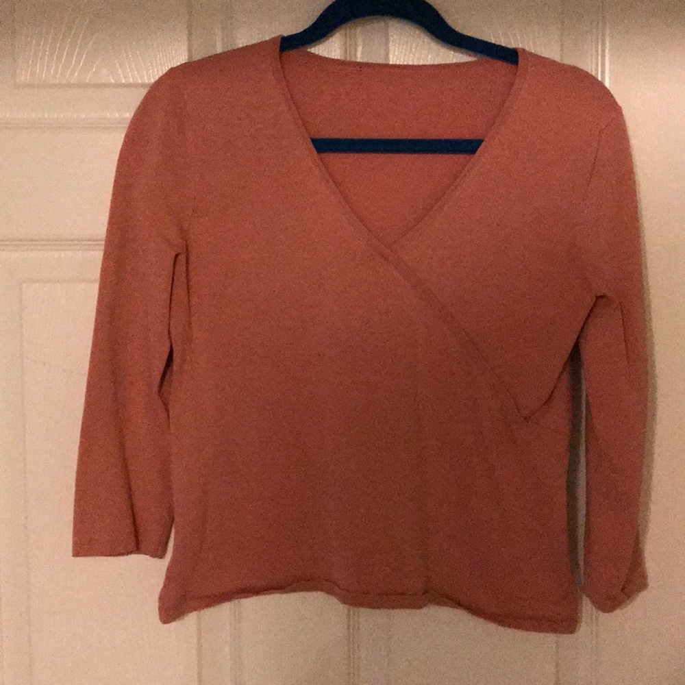 Faux wrap top.